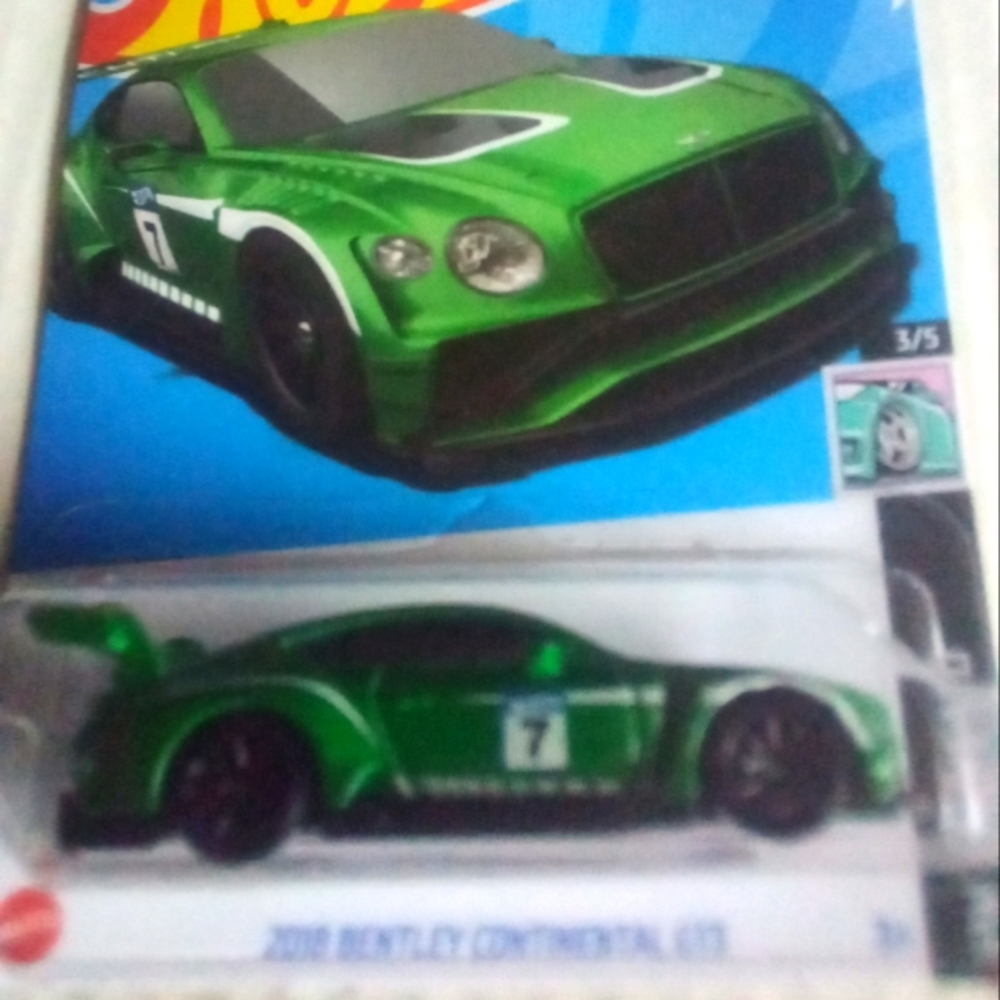 2023 Hot Wheels 2018 Bentley Continental GT3 44/25 HW Modified 3/5 Green 1/64